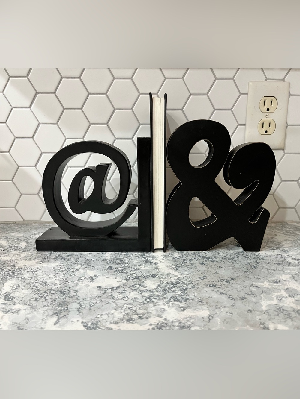 Ampersand and At Symbol (&-@). Not really set but look good together. Black EUC